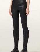 AllSaints colanți pentru femei din piele CORA LEATHER