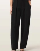AllSaints pantaloni wide leg pentru femei cu amestec de in PHI