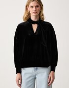 Armani Exchange hanorac pentru femei din velur