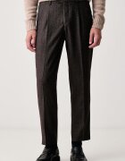 Barbour pantaloni slim fit pentru bărbați cu lână Carlton