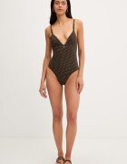 BOSS costum de baie dintr-o singură piesă pentru femei SWIMSUIT_ PEARL