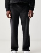 BOSS Green pantaloni straight pentru bărbați din catifea reiată JT_Cord Long