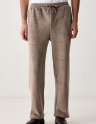 BOSS Green pantaloni straight pentru bărbați din catifea reiată JT_Cord Long