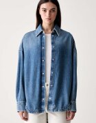 BOSS Orange cămașă de damă din denim C_OVERSHIRT 4.0
