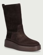Calvin Klein botine pentru femei din piele întoarsă FLATFORM MID BOOT SUEDE WL