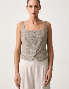 DKNY bluză cu bretele pentru femei cu vâscoză