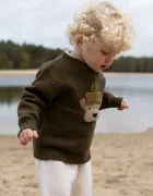 Donsje pulover pentru copii din lână merino Denn Merino Wool Sweater Terrier
