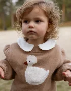 Donsje pulover pentru copii din lână merino Denna Merino Wool Sweater Duck