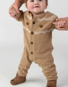 Donsje salopetă de dormit pentru bebeluși din lână merino Guillaume Merino Wool Jumpsuit Bears