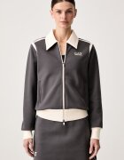 EA7 Emporio Armani hanorac cu fermoar pentru femei cu bumbac