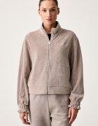 EA7 Emporio Armani hanorac cu fermoar pentru femei din velur