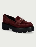Guess mocasini pentru femei din piele întoarsă YAMINA