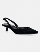 HUGO pantofi cu toc stiletto cu călcâiul deschis din piele întoarsă Seleny