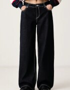 Juicy Couture blugi wide leg pentru femei DOG CREST WIDE LEG