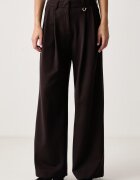 Just Cavalli pantaloni wide leg pentru femei cu vâscoză