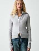 La Mania pulover cu fermoar pentru femei cu lână merino BING