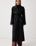 Le Privé palton pentru femei din bumbac SOLANGE COAT NOIR