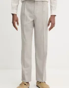 Les Deux Le Deux pantaloni din amestec de in