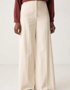 Max&Co. pantaloni wide leg pentru femei cu bumbac CANE