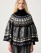 MUNTHE poncho pentru femei cu amestec de lână VERST