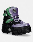 New Rock bocanci cu platformă pentru femei din piele ANTIK LILA + NAPA VERDE + CRUST NEGRO + IMPERFECT TANK NEGRO TORNILLOS