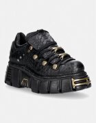 New Rock bocanci cu platformă pentru femei din piele PITON NEGRO IMPERFECT TOWER NEGRO TORNILLOS