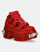 New Rock încălțăminte pentru femei din nubuck NOBUCK ROJO + IMPERFECT TANK ROJO TORNILLOS