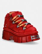 New Rock încălțăminte pentru femei din nubuck NOBUCK ROJO + IMPERFECT TOWER ROJO TORNILLOS