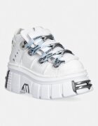 New Rock încălțăminte pentru femei din piele NAPA BLANCA + IMPERFECT TOWER BLANCO TORNILLOS