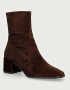 Nokwol botine cu toc pentru femei din piele întoarsă Jan Brown Suede