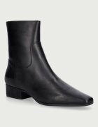 Nokwol botine pentru femei din piele Dusty Black Leather