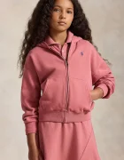 Polo Ralph Lauren hanorac cu fermoar și glugă pentru copii cu bumbac