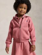 Polo Ralph Lauren hanorac cu fermoar și glugă pentru copii cu bumbac