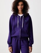 Polo Ralph Lauren hanorac cu fermoar și glugă pentru femei cu bumbac