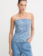 Rotate top din denim