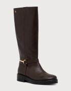 Tommy Hilfiger cizme pentru femei din piele TH STUD LEATHER KNEE