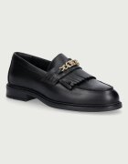 Tommy Hilfiger mocasini pentru femei din piele TH CHAIN FRINGE LEATHER LOAFER
