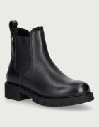 Tommy Jeans ghete scurte pentru femei din piele TJW CLEATED CHELSEA BOOTS WL