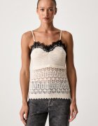 Twinset bluză cu bretele pentru femei cu amestec de lână