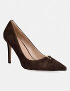 Twinset pantofi cu toc stiletto din piele întoarsă