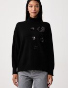 Twinset pulover cu guler înalt pentru femei cu vâscoză