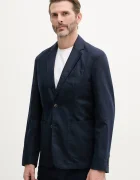 United Colors of Benetton sacou bărbătesc cu un singur rând de nasturi din amestec de in