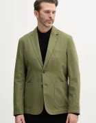 United Colors of Benetton sacou cu un singur rând de nasturi bărbătesc cu amestec de in