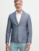 United Colors of Benetton sacou cu un singur rând de nasturi bărbătesc din amestec de in