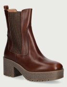 Weekend MaxMara botine cu toc pentru femei din piele