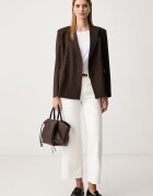 Weekend MaxMara sacou cu două rânduri de nasturi pentru femei din lână WKDORNATI