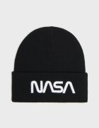 Cropp Căciulă beanie neagră cu aplicație cusută NASA - negru