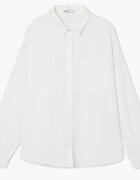 Cropp Cămașă albă oversize - alb