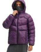 Cropp Geacă matlasată bufantă cu glugă - violet-închis