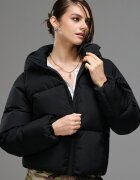 Cropp Geacă neagră cu glugă - negru